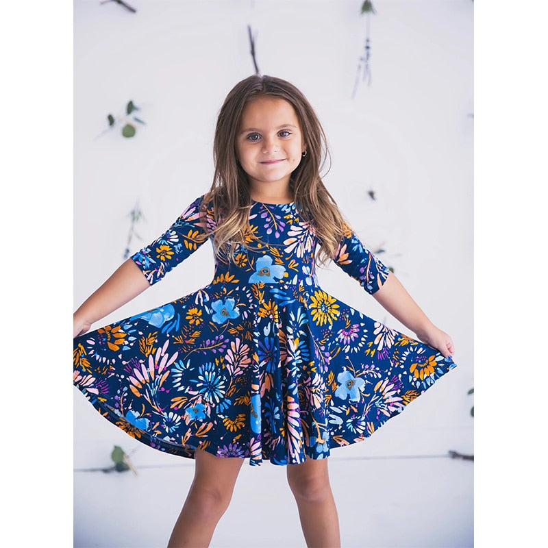 Mommy & Me Blue Floral Sundress – Abby Apples Boutique
