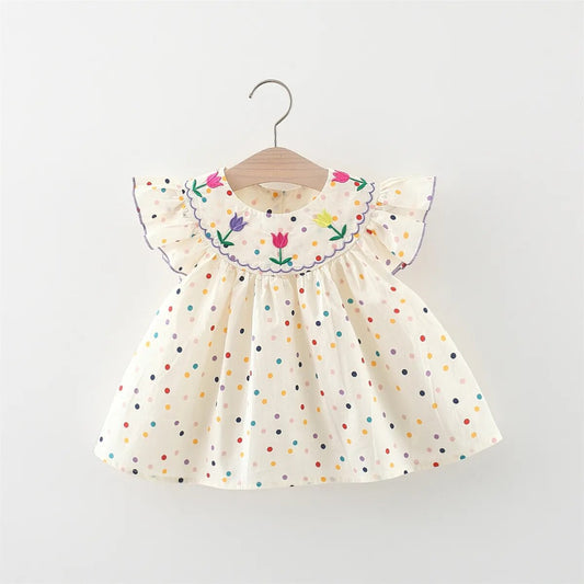 Doris Rainbow Confetti Dress