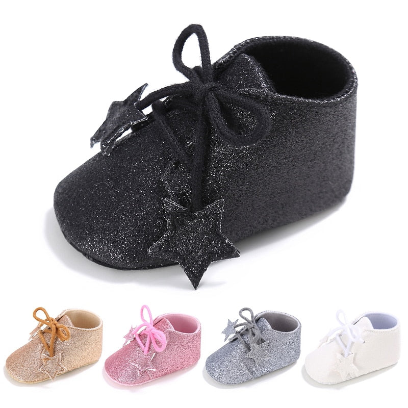 Glitter Star Baby Shoes