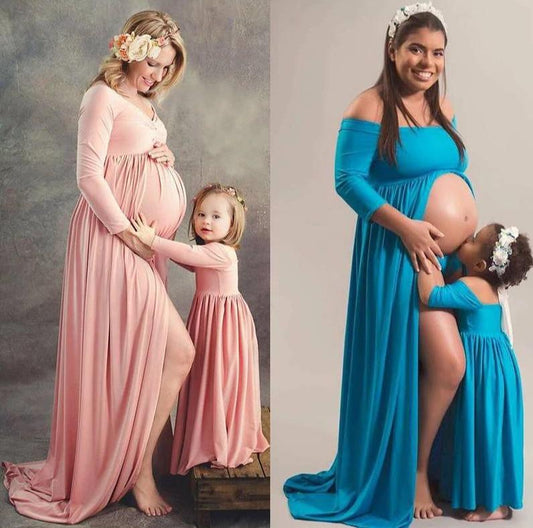 Mom & Me Maternity Maxi Dress - Abby Apples Boutique
