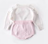Helena Pom Poms & Hearts Knitted Romper - Abby Apples Boutique