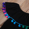 Cassey Rainbow Tassel Dress - Abby Apples Boutique