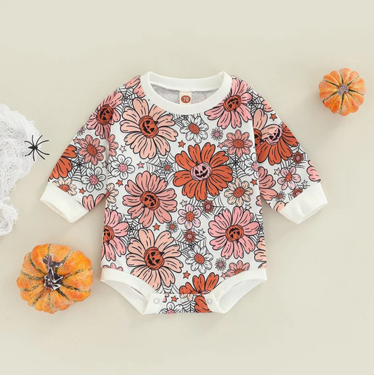 Pumpkin Flowers Bodysuit