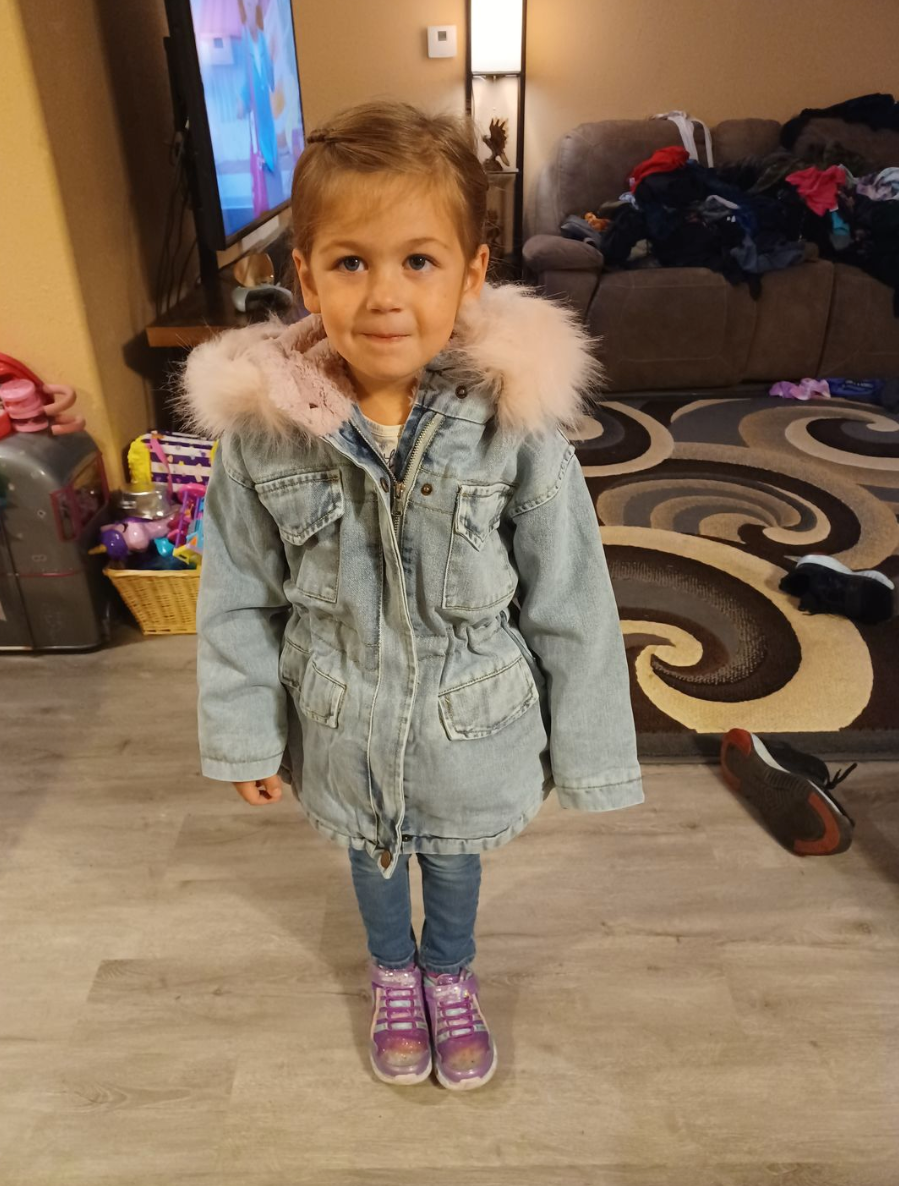 Holly oversized denim fur hooded winter coat deals jacket