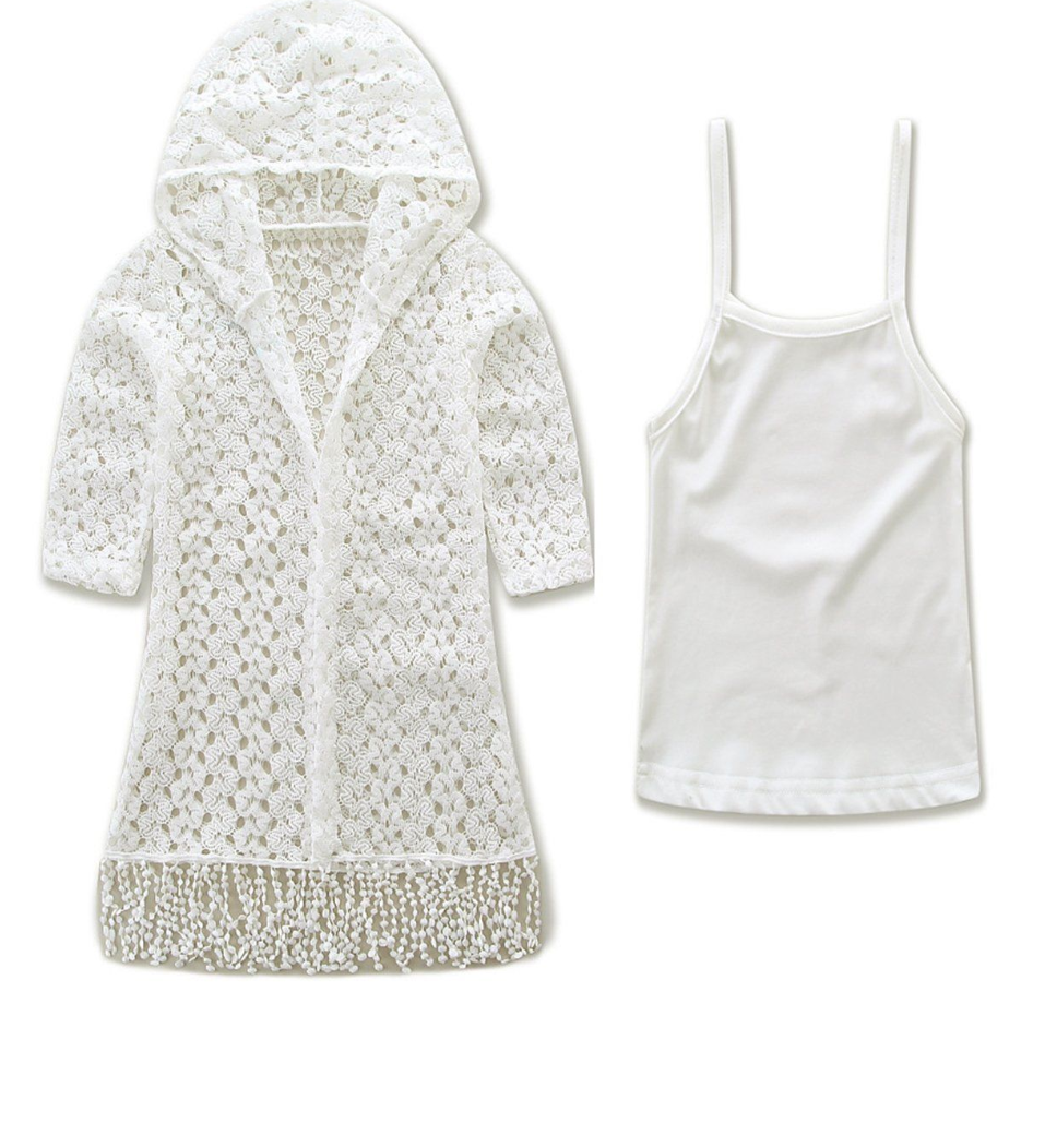 Lace Mommy & Me Cardigan And Tank Top Set - Abby Apples Boutique