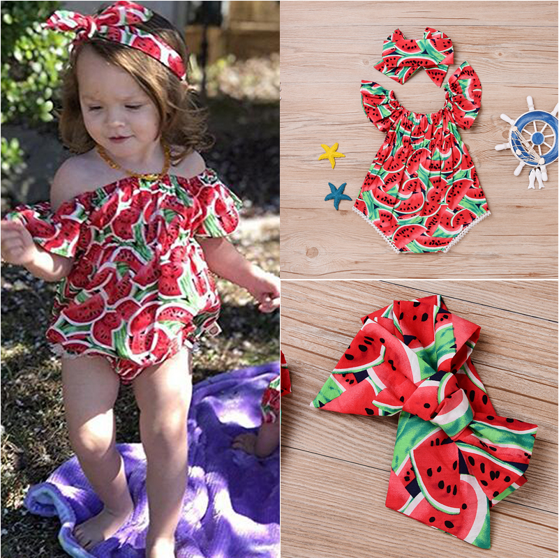 Baby Watermelon Romper - Abby Apples Boutique