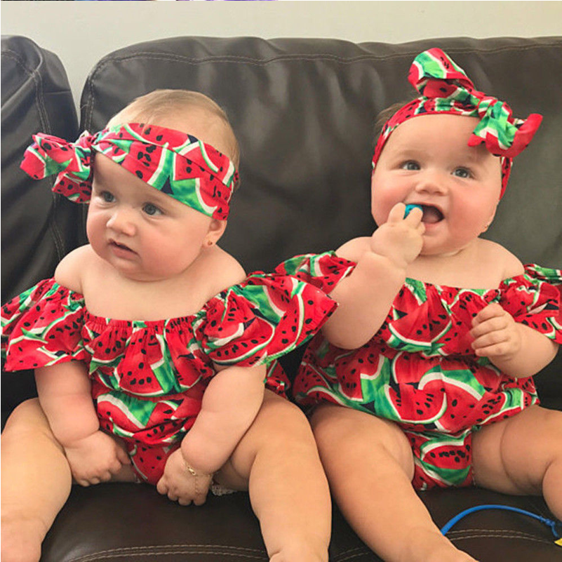 Baby Watermelon Romper - Abby Apples Boutique