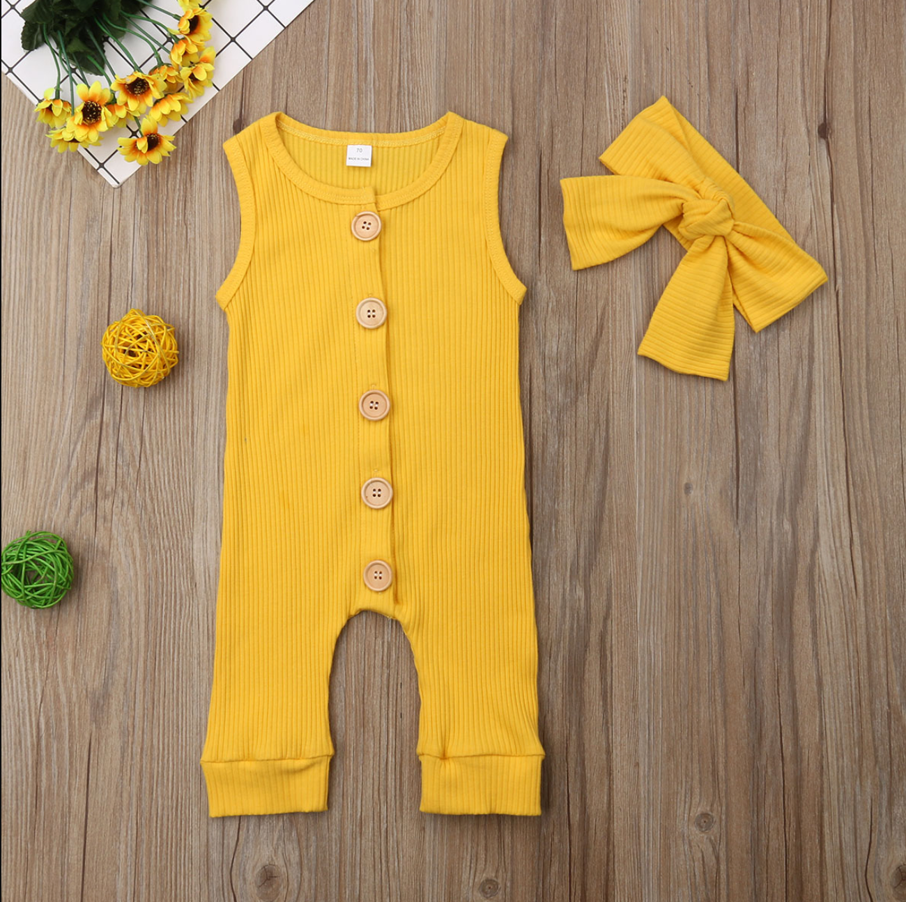 Karley Button Onesie - Abby Apples Boutique