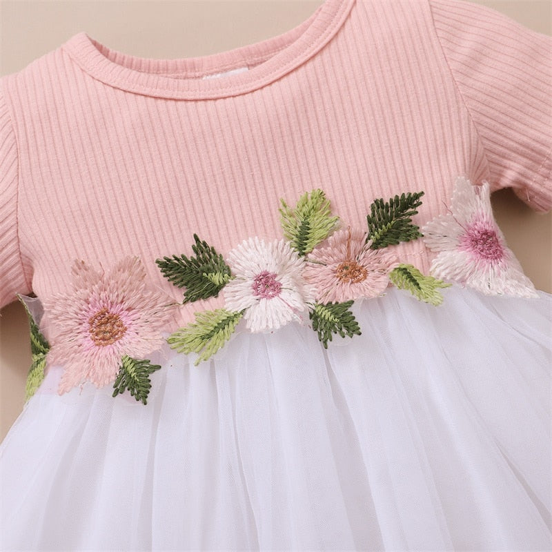 Isabel Short Sleeve Floral Tutu Dress
