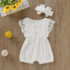 Adoria Flare Sleeve Lace Romper Set - Abby Apples Boutique