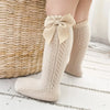 Knee High Hollow Out Bow Socks
