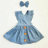 Ann Flutter Sleeve Denim Dress