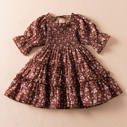 Lia Puff Sleeve Floral Dress