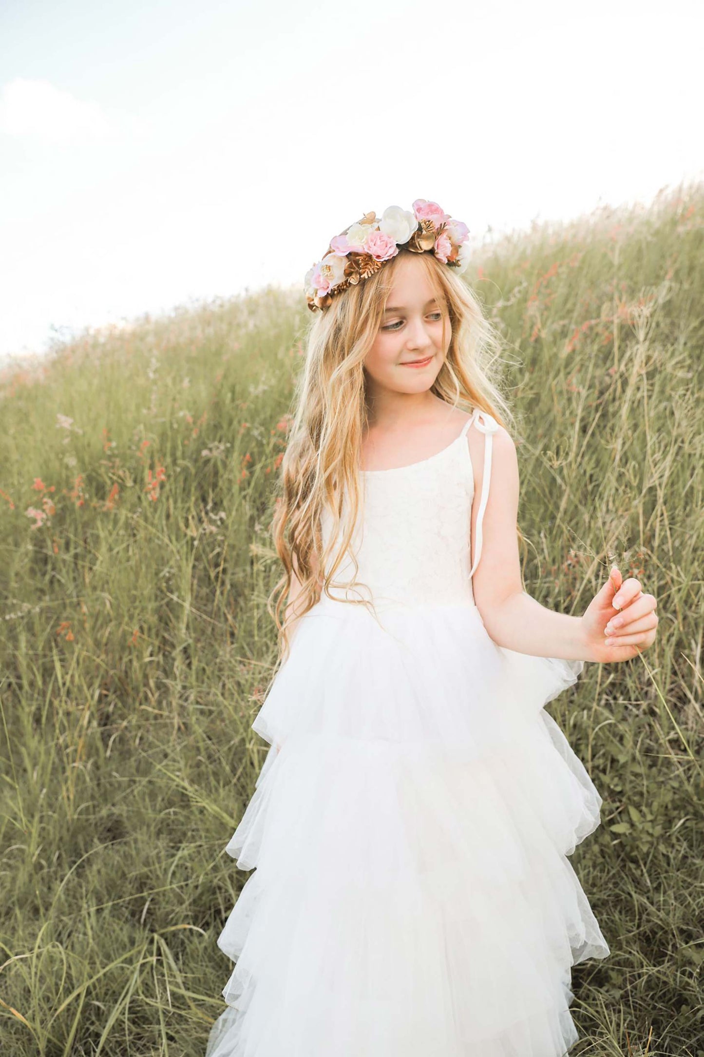 white lace tutu dress A Little Extra Ivory Floral Tutu Dress
