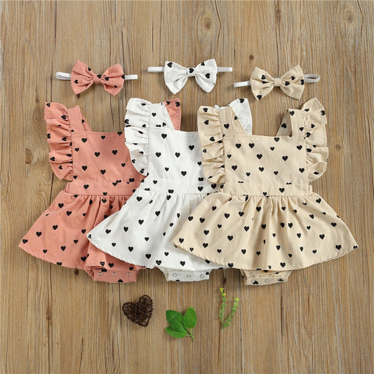 Teela Heart Romper Dress Set