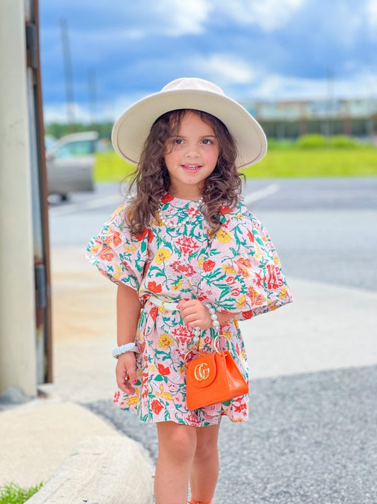 Joelle Puff Sleeve Floral Dress