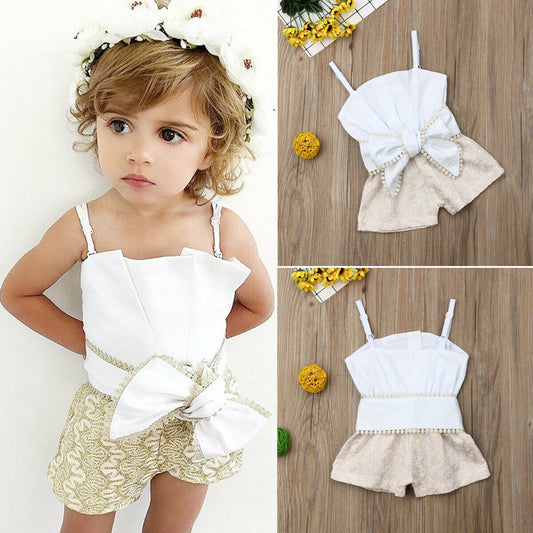 Leah Bow Romper - Abby Apples Boutique