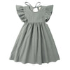 Kara Linen Ruffle Dress - Abby Apples Boutique