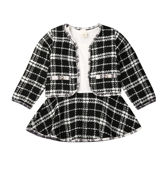Tiffany Plaid Coat & Dress Set - Abby Apples Boutique