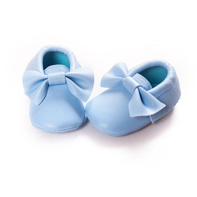 Bow Tie Moccasins - Abby Apples Boutique