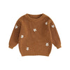 Daisy Embroidered Knit Sweater
