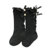 Knee High Ruffle Bow Socks - Abby Apples Boutique