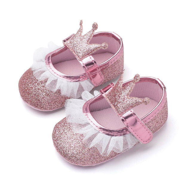 Princess Crown Glitter Shoes