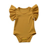 Clarissa Ribbed Flutter Sleeve Onesie