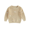 Daisy Embroidered Knit Sweater