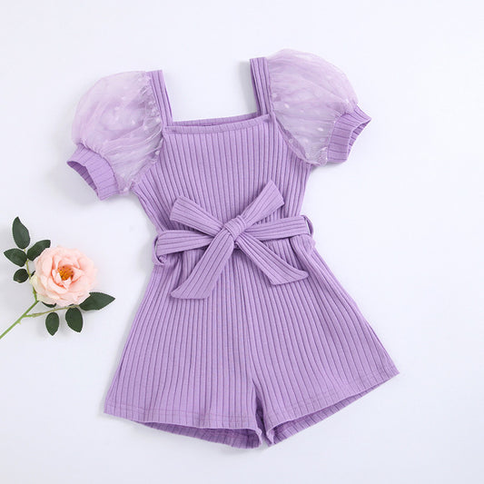 Brinley Rib Knit Belted Romper