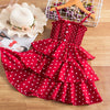 Zari Polka Dot Tiered Dress